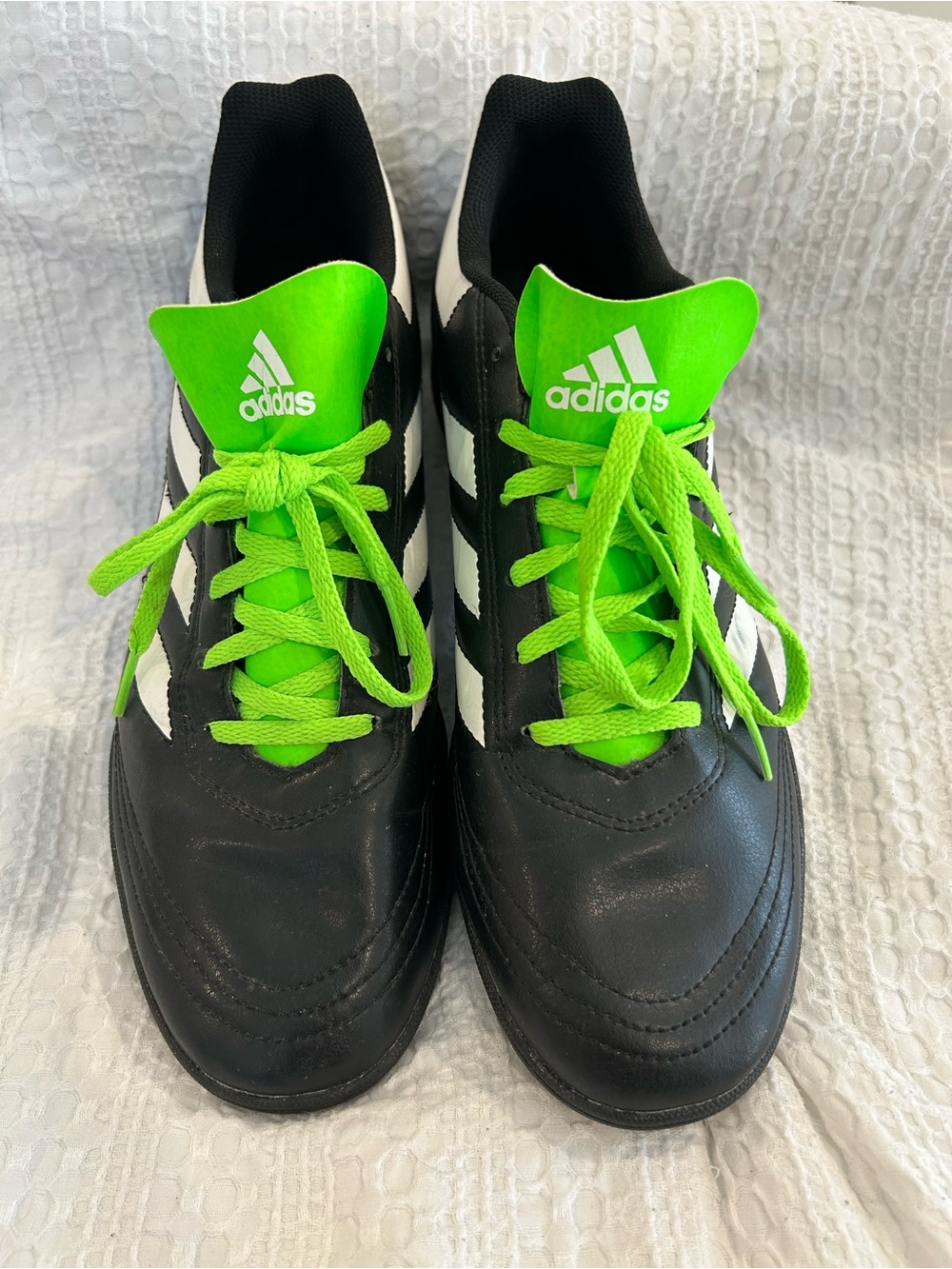 adidas Men’s Black & Neon Green Athletic Shoes